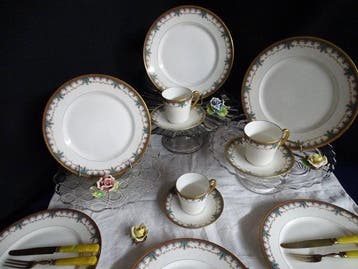 Limoges - Service à pâtisserie/gâteau (12) - Porcelaine