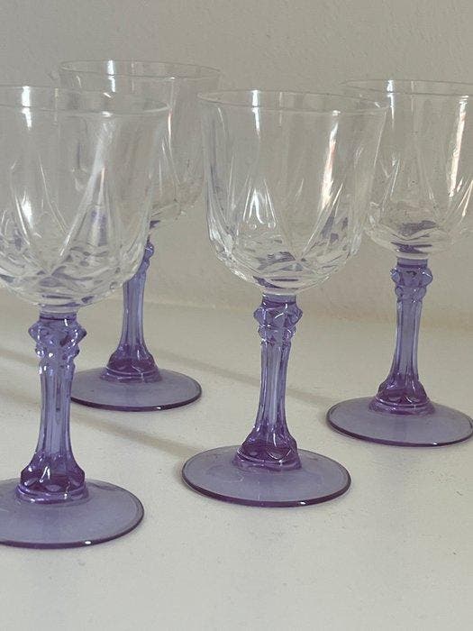 Drankservies voor 6 (6) - Set of 6 Vintage Liqueur Glasses,, Antiek en Kunst, Curiosa en Brocante