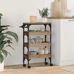 vidaXL Keuken Trolley Artisan Eiken Bewerkt hout, Huis en Inrichting, Verzenden, Nieuw