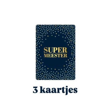 3 kleine kaartjes SUPER MEESTER - leerkracht - onderwijs..., Divers, Cartes de voeux, Verzenden