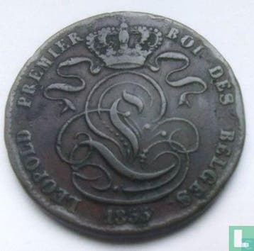 België 5 centimes 1855, Verzenden, Losse munt