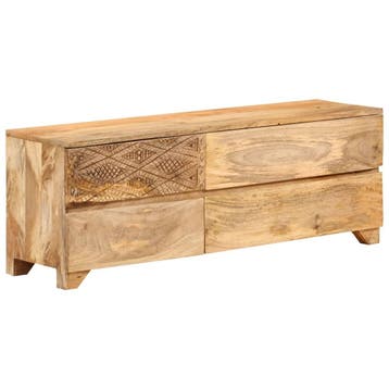 vidaXL Tv-meubel 110x30x40 cm massief mangohout, Verzenden