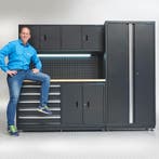 Datona Werkbank 160cm met bovenkast en brede zijkast -, Ophalen of Verzenden