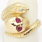 Bague - 18 carats Or jaune Rubis, Bijoux, Sacs & Beauté, Bagues