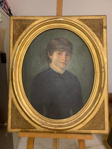 Italiaanse school (XIX) - Ritratto di donna, Antiek en Kunst