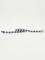 Armband - 18 karaat Witgoud Saffier - Diamant