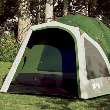 vidaXL Koepeltent 3-persoons snelontgrendeling groen, Verzenden, Nieuw