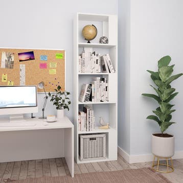 vidaXL Boekenkast/kamerscherm 45x24x159 cm bewerkt hout wit, Verzenden, Nieuw