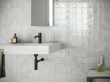 Wandtegel Ragno Zellige Handvorm Lichtgrijs 10x10, Doe-het-zelf en Bouw, Nieuw, Minder dan 20 cm, 10 m² of meer, Wandtegels