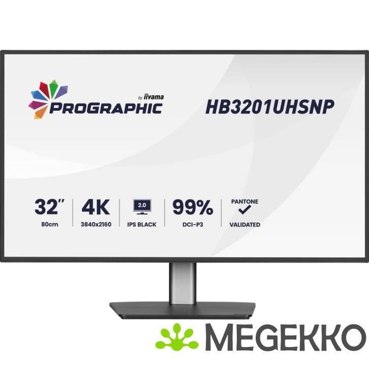 Iiyama ProGraphic HB3201UHSNP-B1 32  4K Ultra HD IPS-Black, Computers en Software, Overige Computers en Software, Nieuw, Verzenden