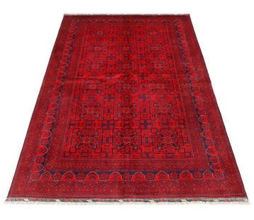 Afghan, Handgeknoopte unieke traditionele tapijt van fijne, Nieuw