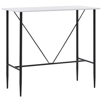vidaXL Bartafel 120x60x110 cm MDF wit, Verzenden