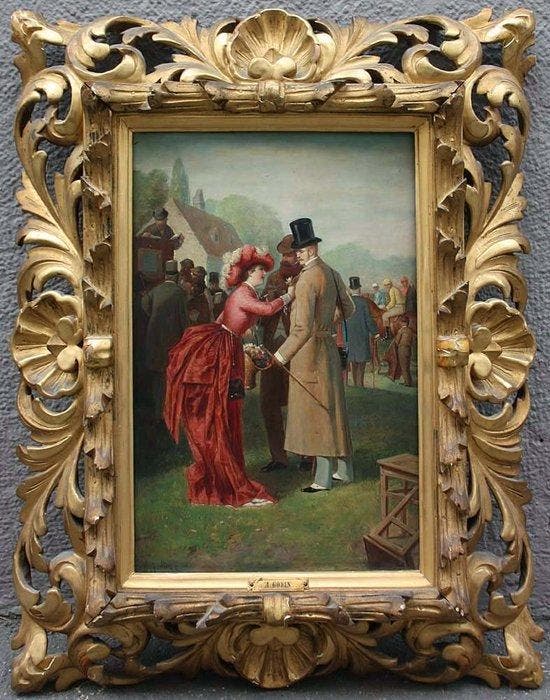 Moritz Stifter (1857-1905), attributed to - Before the race, Antiek en Kunst, Kunst | Schilderijen | Klassiek