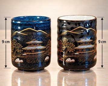 Mok (2) - Keramiek - Japanse Kiyomizu Kinkaku, Antiek en Kunst