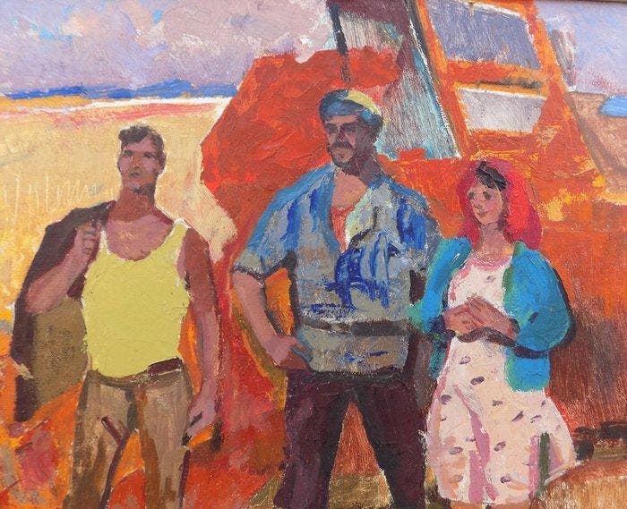 Gorshkov Nikolai Dorofeevich(1923-2009) - Mietitori del, Antiek en Kunst, Kunst | Schilderijen | Klassiek