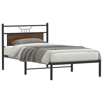 vidaXL Bedframe zonder matras bewerkt hout bruin eikenkleur, Verzenden, Nieuw
