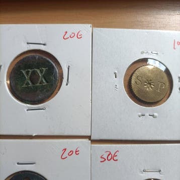 Monde. Lote 10 tokens (Sans prix de réserve)
