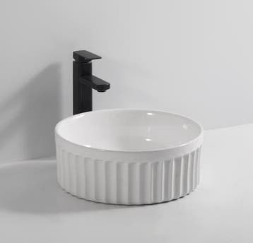 SALE - Rasna 39 - Glans wit - Waskom -  -  - Keramiek -, Ophalen of Verzenden, Nieuw