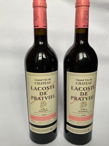 2000 Lacoste & de Pratviel - Madiran - 2 Flessen (0.75