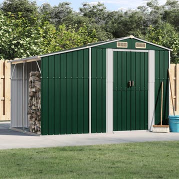 vidaXL Tuinschuur 277x192,5x179 cm gegalvaniseerd staal, Verzenden, Nieuw