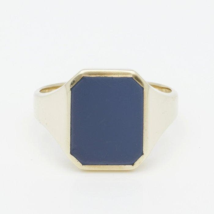 Ring - 14 karaat Geel goud - Lagensteen, Handtassen en Accessoires, Ringen