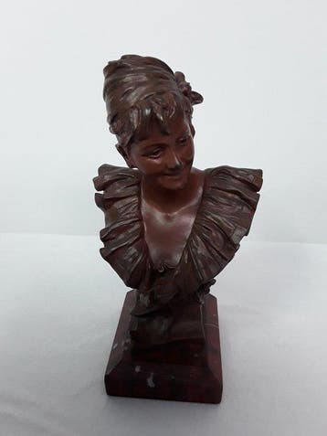 George van der Straeten - Buste, charmante dame - 19 cm -
