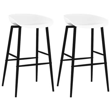 vidaXL Barstoelen 2 st wit, Huis en Inrichting, Barkrukken, Verzenden, Nieuw