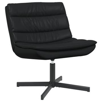 vidaXL Draaistoel Zwart 63 x 75 x 76 cm Glanzend PU, Verzenden
