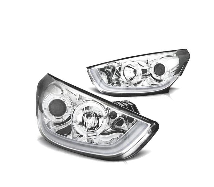 PHARES POUR HYUNDAI IX35 10-13 TUBE LIGHT FOND CHROMÉ, Autos : Pièces & Accessoires, Éclairage, Envoi