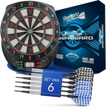 Elektronisch dartbord + 6 darts | Retour deal | Snel uitv..., Sport en Fitness, Darts, Verzenden, Zo goed als nieuw, Dartbord