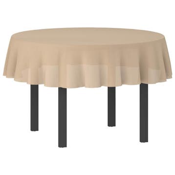 vidaXL Tafelkleed 5 st Rond Beige Ø 140 cm, Huis en Inrichting, Verzenden, Nieuw