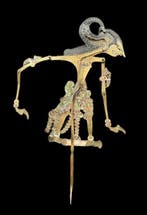 Javaanse Wayang Kulit schaduwpoppen - Leder, Been, Hout -