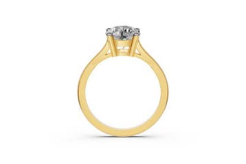 Ring - 14 karaat Geel goud, gerhodineerd - 2.03ct. tw., Nieuw