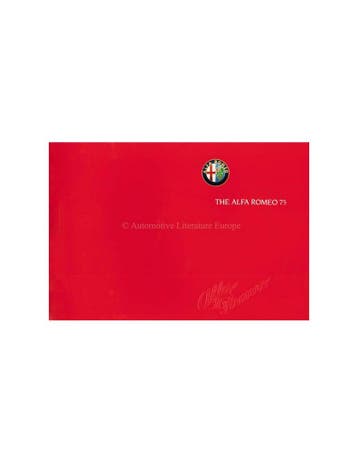 1989 ALFA ROMEO 75 BROCHURE ENGELS, Ophalen of Verzenden