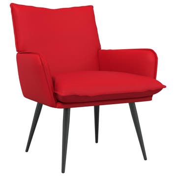 vidaXL Fauteuil Rood Kunstleer, Huis en Inrichting, Verzenden, Nieuw