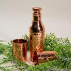 Puur koperen set van klassieke fles (750 ml) met 2 bekers, Ophalen of Verzenden, Nieuw