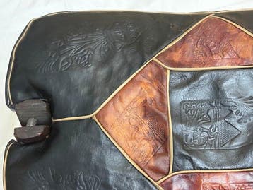 Handmade - Kruk - Prachtige kamelkleurige Egyptische kruk