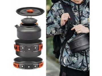 Veiling - Camping pannenset outdoor kookset, Caravans en Kamperen, Nieuw
