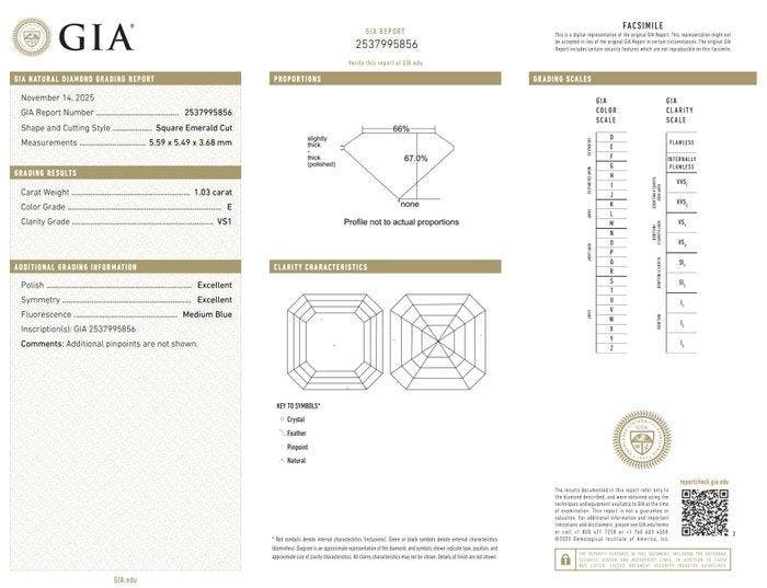 2 pcs Diamant (Natuurlijk) - 2.03 ct - Carré - E - VS1 -, Bijoux, Sacs & Beauté, Pierres précieuses