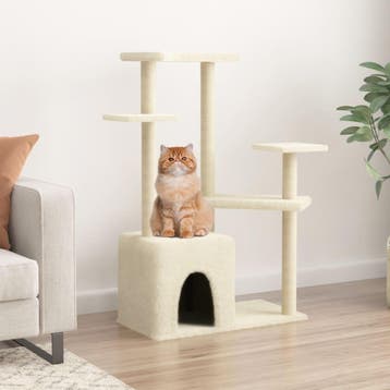 vidaXL Kattenmeubel met sisal krabpalen 107,5 cm, Verzenden, Nieuw