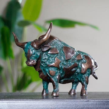 sculptuur, NO RESERVE PRICE - Bull in Pieces Sculpture - 17
