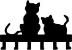 2dekans | Kapstok poes kat kinderkamer - wandkapstok poezen, Ophalen of Verzenden, Nieuw