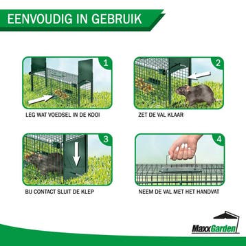 MaxxGarden Vangkooi - Rattenval opvouwbaar 117x30x34cm, Ophalen of Verzenden, Nieuw