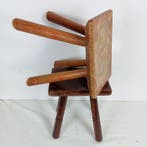 Kruk - Eik - Twee vintage bijzet-krukjes