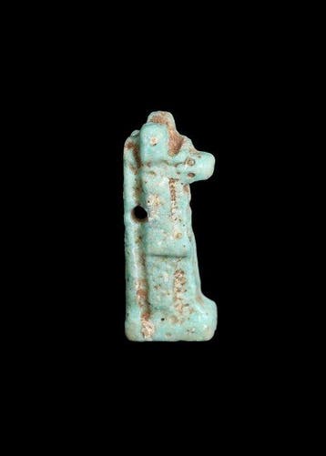 Oude Egypte, late periode Faience Amulet van Anubis (Zonder