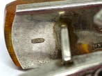 Oude vintage 1975 Baltisch amber manchetknopen – met stempel, Verzamelen