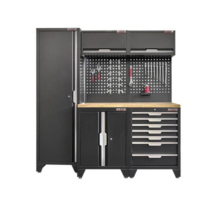 Gereedschapskasten set wandlengte 196 cm. tweedeurs kast,, Bricolage & Construction, Établis, Enlèvement ou Envoi
