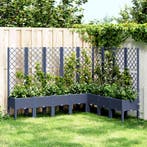 vidaXL Plantenbak met latwerk 200x160x142 cm polypropeen, Verzenden, Nieuw