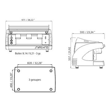 Espressomachine | SYNCHRO RS | Zwart | Automatisch | 3, Verzenden