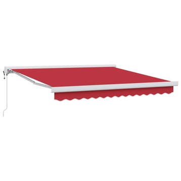 vidaXL Uitschuifbare luifel Rood 300 x 250 cm Stof en Metaal, Verzenden, Nieuw